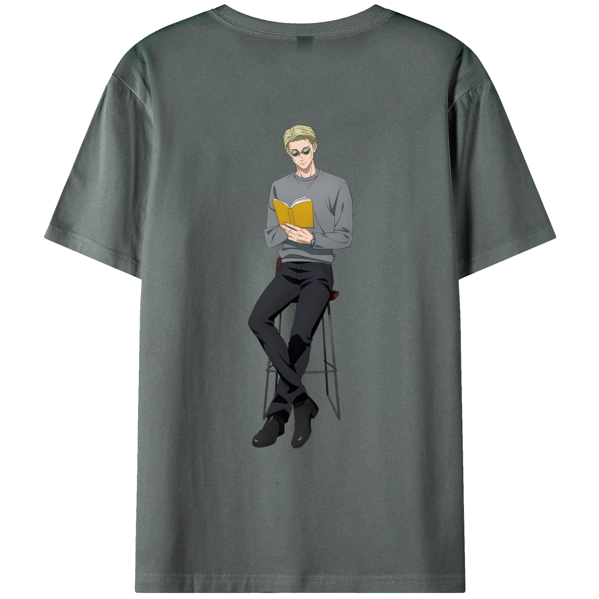 （画像用） 呪術廻戦 Jujutsu Kaisen 綿100％ メンズ半袖Tシャツ（バックプリント） 通気性